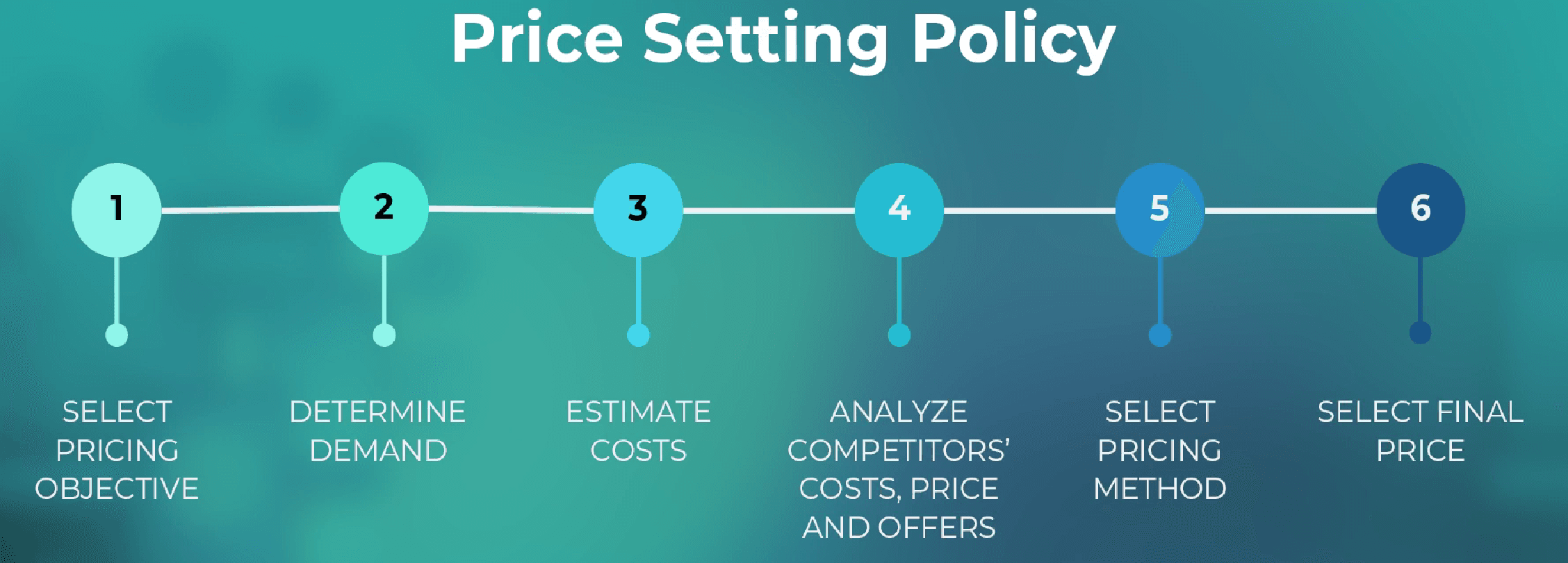 The five steps of the price setting process
