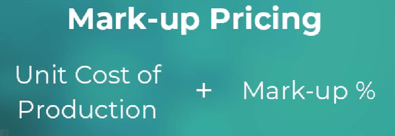 Markup pricing formula